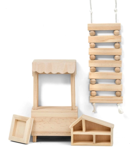 DIY αξεσουάρ από φυσικό ξύλο έτοιμα για δημιουργία