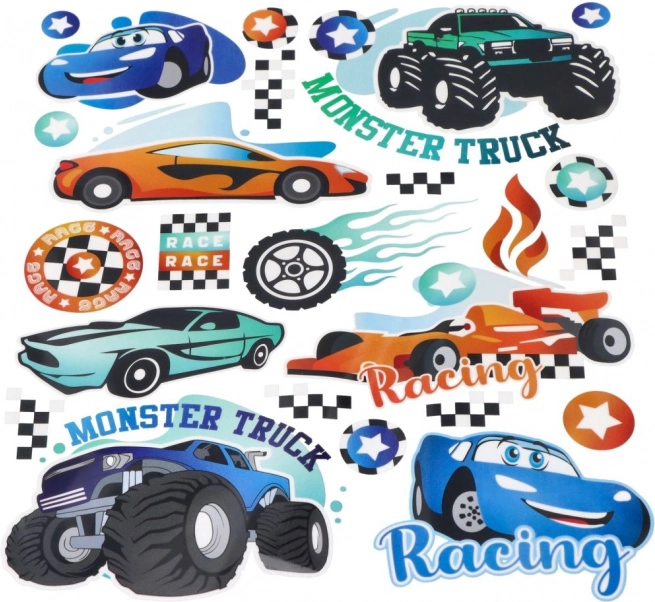 Σιδερότυπες στάμπες Monster Truck – μεγάλο φύλλο 20 × 30 cm