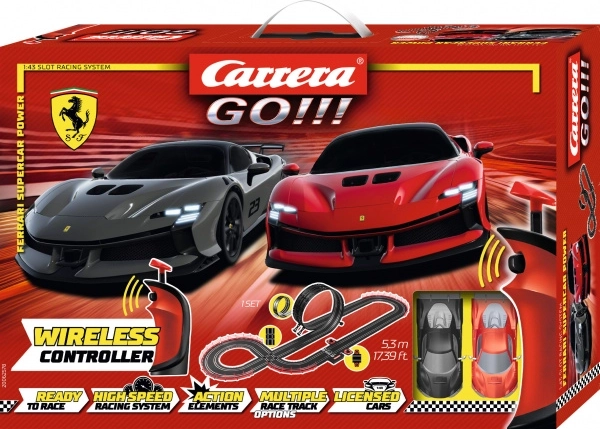 Πίστα αγώνων Carrera GO Ferrari Supercar Power 5,3 m με ασύρματα χειριστήρια