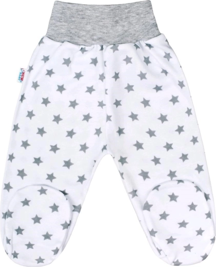 Βρεφικά παντελονάκια με κλειστό ποδαράκι NEW BABY Classic II γκρι με αστεράκια