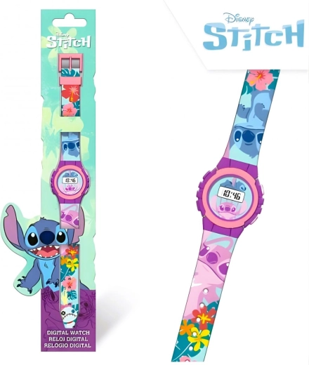 Ψηφιακό ρολόι σιλικόνης Lilo and Stitch - 1 τεμάχιο