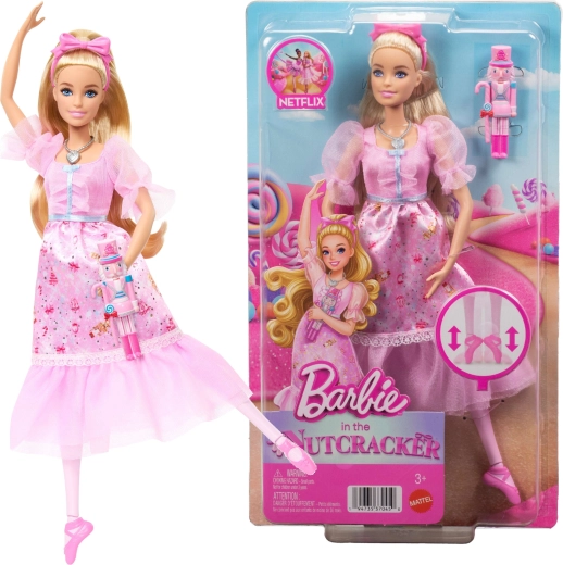 Barbie Καρυοθραύστης – μπαλαρίνα Κλάρα με ροζ νυχτικό