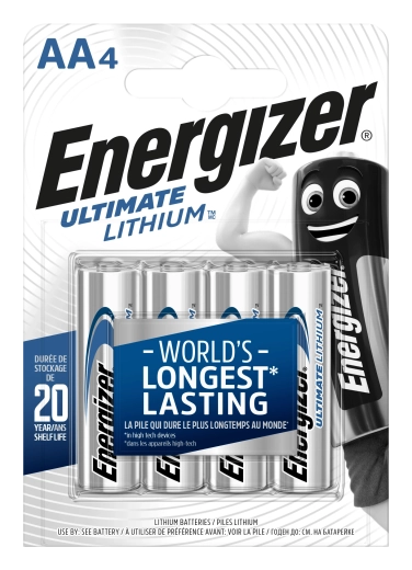 Energizer Ultimate Lithium AA μπαταρίες τύπου AA 1,5 V – 4 τεμ.