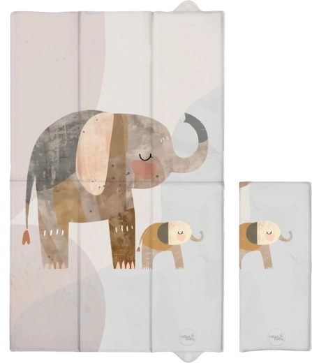 Ceba Baby ταξιδιωτικό στρωματάκι αλλαγής basic elephant family 80 × 50 cm