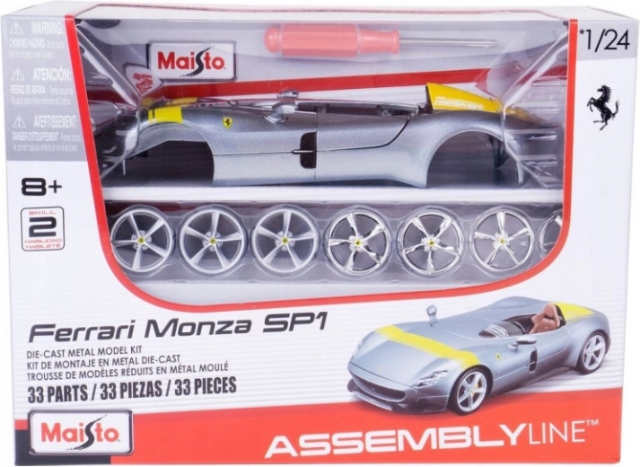 Maisto Ferrari Monza SP1 ασημί κιτ κατασκευής αυτοκινήτου 1:24