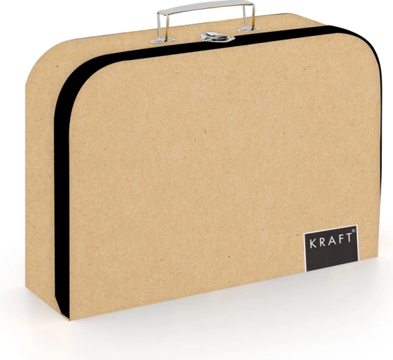 Πλαστικοποιημένο βαλιτσάκι KRAFT nature 34 cm