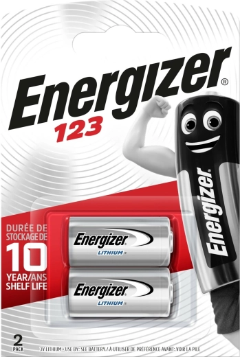 Μπαταρίες λιθίου ENERGIZER 123 CR123A 3 V, 2 τεμ.