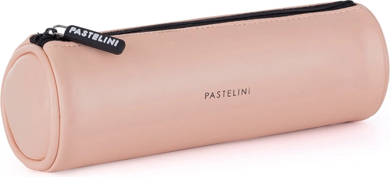 Στρογγυλή κασετίνα PASTELINI από PU, βερικοκί