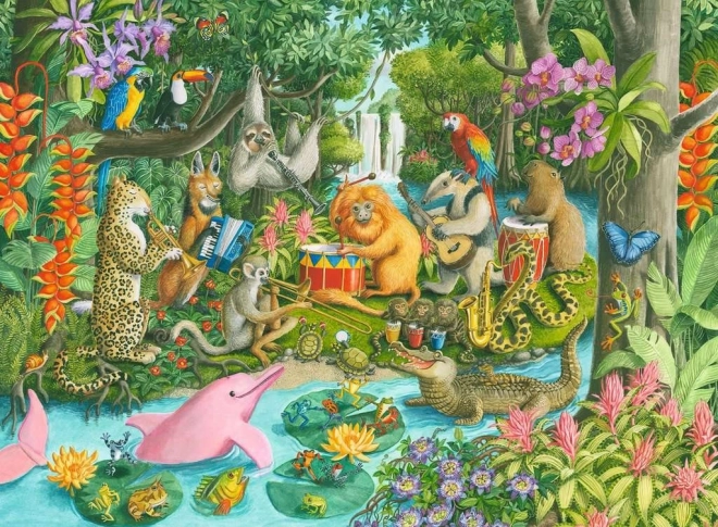 Παζλ Ravensburger Μπάντα του τροπικού δάσους XXL 100 κομμάτια