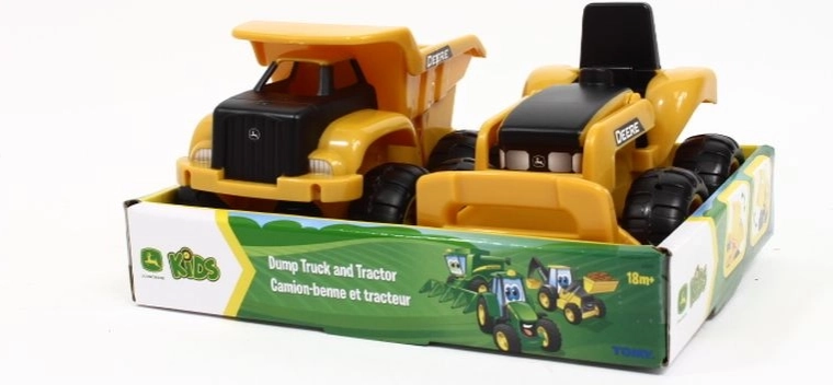 TOMY John Deere παιδικά οχήματα εργοταξίου – τρακτέρ και ανατρεπόμενο φορτηγό (2 τεμ.)