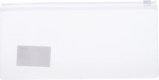 Διαφανής θήκη με φερμουάρ 23x11 cm