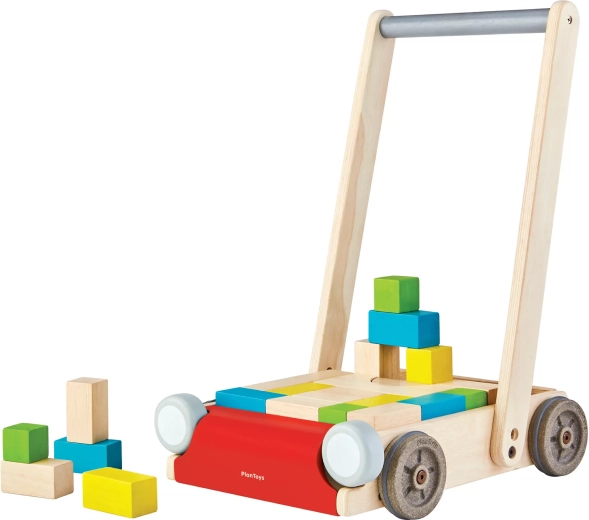 Ξύλινο περπατούρα PlanToys με κύβους