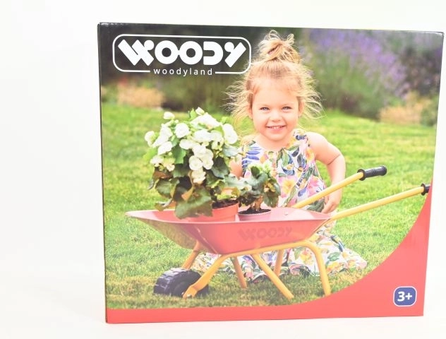Παιδικό μεταλλικό καρότσι κήπου Woody, κόκκινο, 77 cm