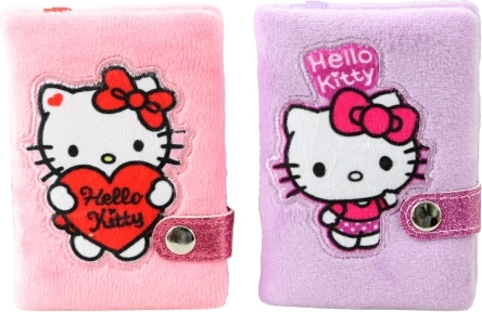 Hello Kitty λούτρινο μίνι σημειωματάριο με κλείσιμο με τρουκ