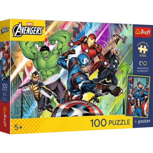 100 κομμάτια και δυναμικό μοτίβο Marvel Avengers
