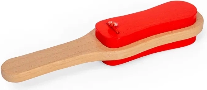 Bigjigs Toys ξύλινες καστανιέτες με λαβή