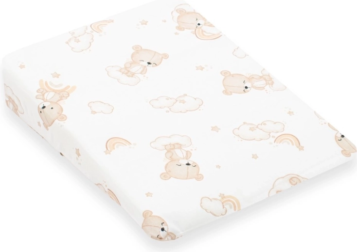 Κάλυμμα για παιδικό μαξιλάρι – σφήνα New Baby BASIC 30×37 cm, αρκουδάκι μπεζ
