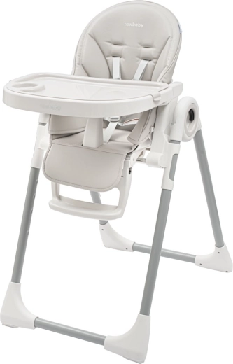 Καρεκλάκι φαγητού NEW BABY Iris, ζεστό γκρι