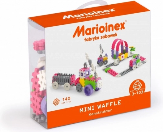 Κατασκευαστικό σετ Mini Waffle Konstruktor 140 τμχ – ροζ