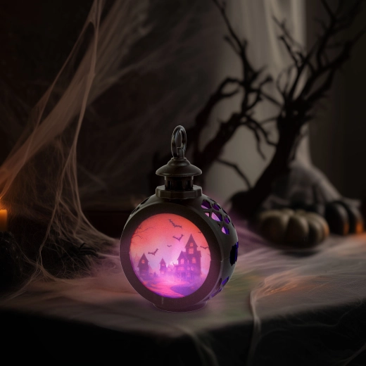 Κρεμαστό διακοσμητικό LED για το Halloween με κάστρο
