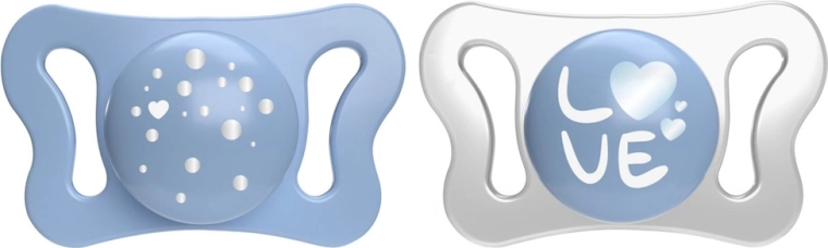 Chicco Physioforma Micro σιλικονούχα πιπίλα 0–2 μηνών για αγόρια 2 τεμ.