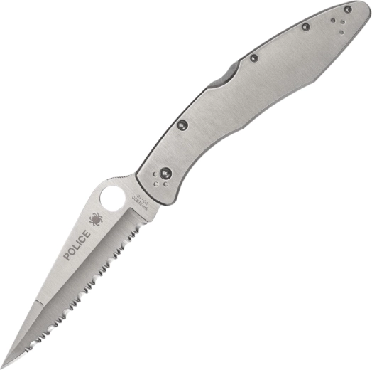 Spyderco Police model πτυσσόμενο μαχαίρι τσέπης 10,7 cm, οδοντωτή λεπίδα, VG-10