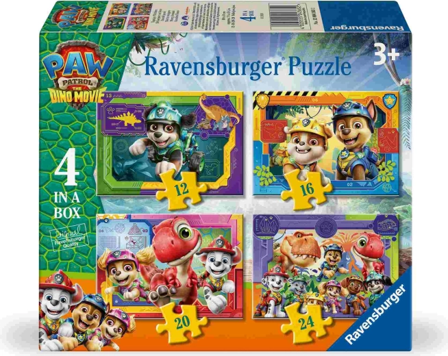 Patrol Paw: Η ταινία με δεινόσαυρους 4 σε 1 παζλ Ravensburger