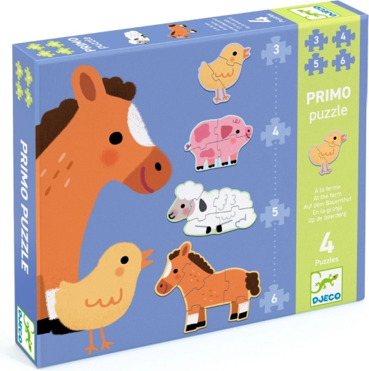 Djeco Puzzle Primo Στη φάρμα