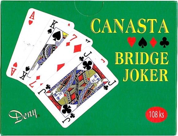 Χάρτινο κουτί με τράπουλα Canasta 108 τεμ.