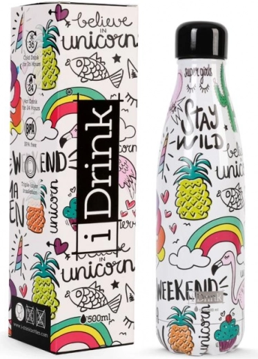Θερμός με ουράνιο μονόκερο Stay wild 500 ml