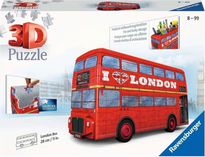 Ravensburger 3D παζλ λονδρέζικο λεωφορείο Doubledecker 216 κομμάτια
