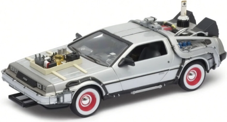 Μεταλλικό μοντέλο αυτοκινήτου DeLorean από την ταινία «Επιστροφή στο Μέλλον III» σε κλίμακα 1:24