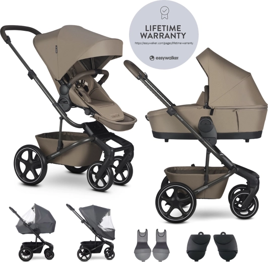 Easywalker σετ XL συνδυαστικό καρότσι Harvey NXT με αξεσουάρ – Mocha Brown