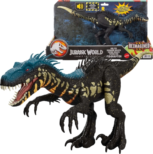 Mattel Jurassic World Reimagined διαδραστική φιγούρα δεινοσαύρου Indoraptor 35 cm
