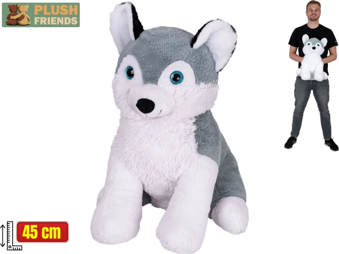 Plush Friends λούτρινο χάσκι 45 εκ., καθιστό