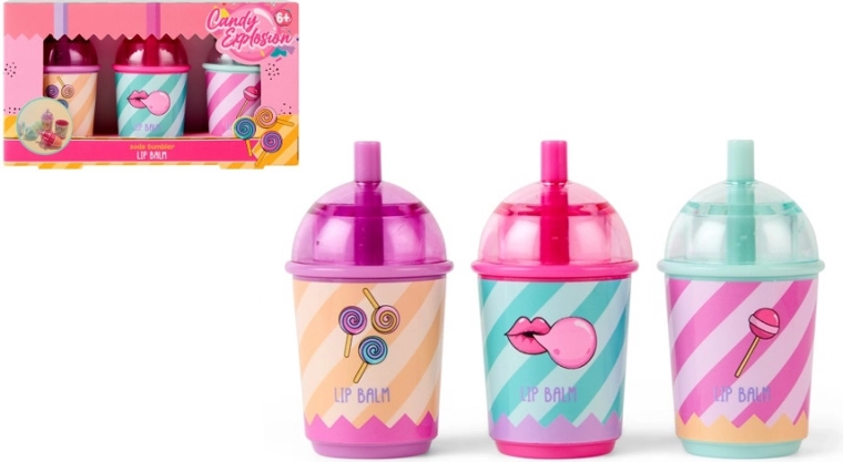 Create It! Candy βάλσαμο χειλιών σε βαζάκι – σετ 3 τεμ.