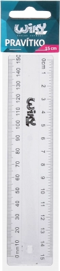 Διαφανής χάρακας 15 cm