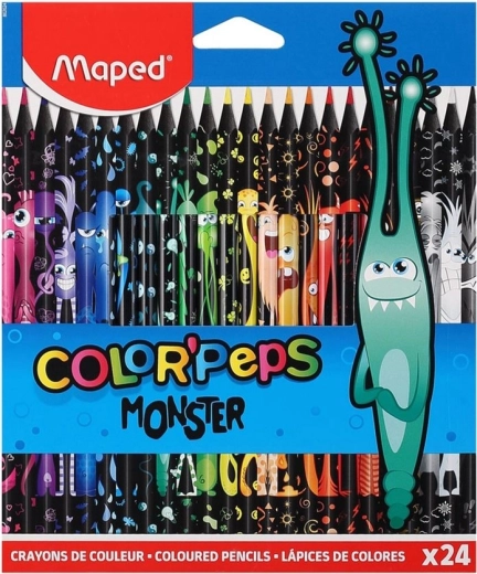 Τριγωνικές ξυλομπογιές MAPED Color'Peps Monster 24 τεμ.