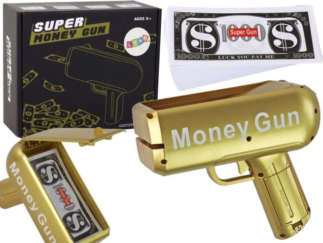 Χρυσό πιστόλι χρημάτων MONEY GUN – εκτοξεύει χαρτονομίσματα