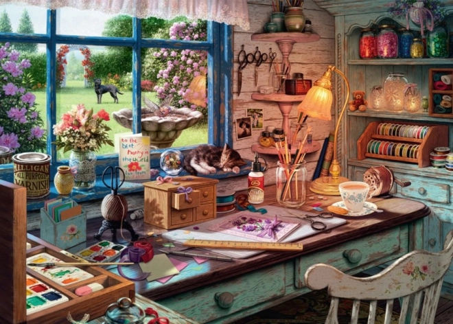 Παζλ Ravensburger Το καταφύγιό μου: Εργαστήριο χειροτεχνίας 1000 κομμάτια