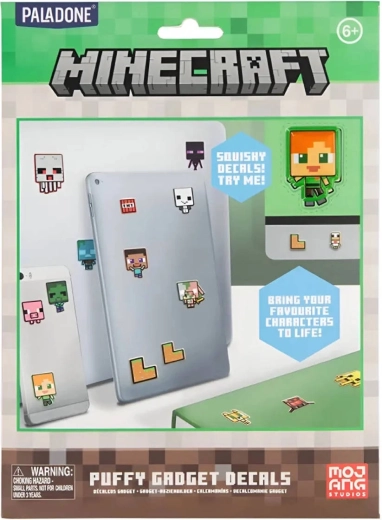 Minecraft ανάγλυφα (puffy) 3D βινυλικά αυτοκόλλητα - 60 τεμ.