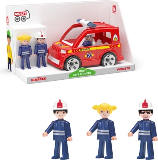 Φιγουράκια MultiGO Trio Πυροσβέστες Igráček – φιγούρες με πυροσβεστικό αυτοκίνητο