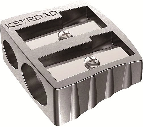 Keyroad μεταλλική διπλή ξύστρα ασημί