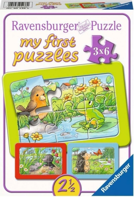 Παζλ Ravensburger Ζώα στον κήπο 3x6 κομμάτια