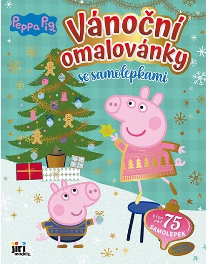 Χριστουγεννιάτικες ζωγραφιές για χρωμάτισμα με αυτοκόλλητα Peppa Pig