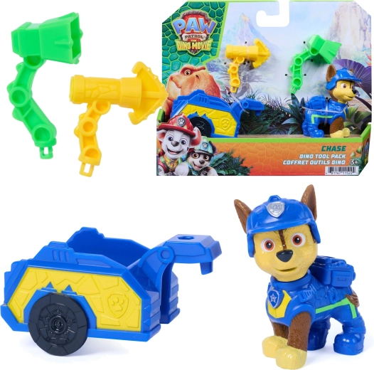 Spin Master Paw Patrol Dino Movie φιγούρα Chase με ρυμουλκούμενο διάσωσης και αξεσουάρ