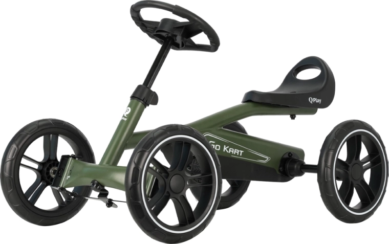 Πενταλοκίνητο καρτ Qplay go-kart army green για παιδιά από 3 ετών – Army Green
