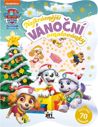 Paw Patrol κορίτσια: χριστουγεννιάτικες ζωγραφιές για χρωμάτισμα με αυτοκόλλητα