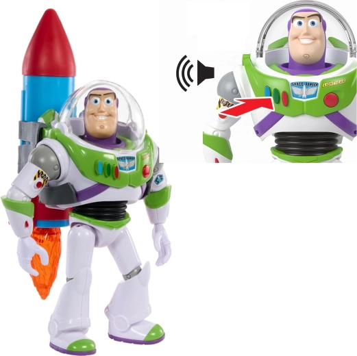 Mattel Disney Toy Story διαδραστική φιγούρα Buzz Rakeťák με πύραυλο 27 cm (αγγλική έκδοση) - 1 τεμάχιο