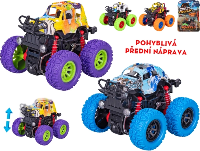 Monster truck Crazy Truck με μηχανισμό αδράνειας 9 cm